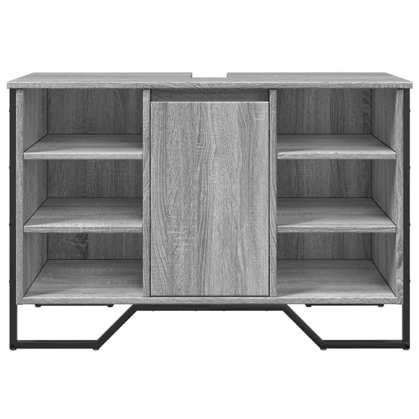 Waschbeckenunterschrank Grau Sonoma 91x35x60 cm