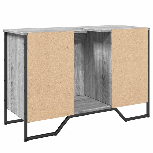 Waschbeckenunterschrank Grau Sonoma 91x35x60 cm
