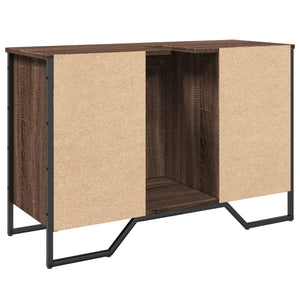 Waschbeckenunterschrank Braun Eichen-Optik 91 cm