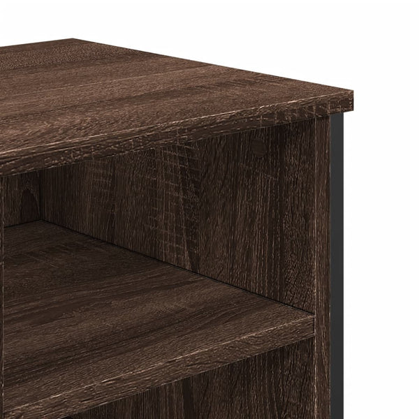 Waschbeckenunterschrank Braun Eichen-Optik 91 cm