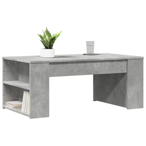 vidaXL Table basse gris béton 102x55x42 cm Bois d'ingénierie