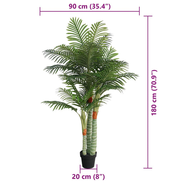 Künstliche Palme mit 3 Stämmen, 180cm