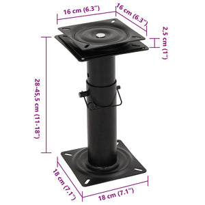 Bootssitz Podeste 360° Drehbar Stahl 2er Set