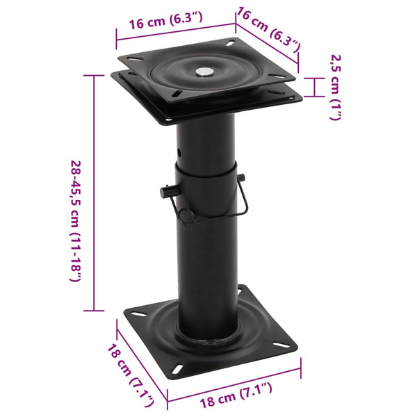 Bootssitz Podeste 360° Drehbar Stahl 2er Set