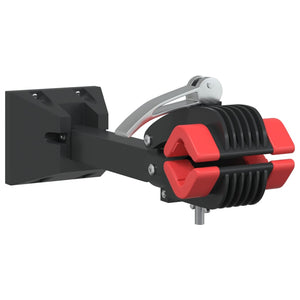 vidaXL Support de réparation de vélo mural pliable rouge et noir en acier