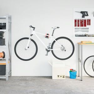vidaXL Support de réparation de vélo mural pliable rouge et noir en acier