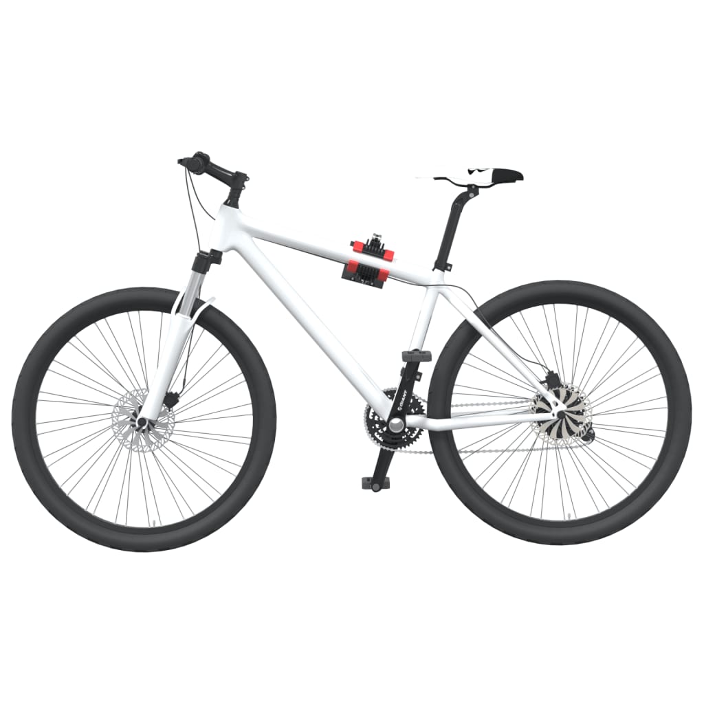 vidaXL Support de réparation de vélo mural pliable rouge et noir en acier
