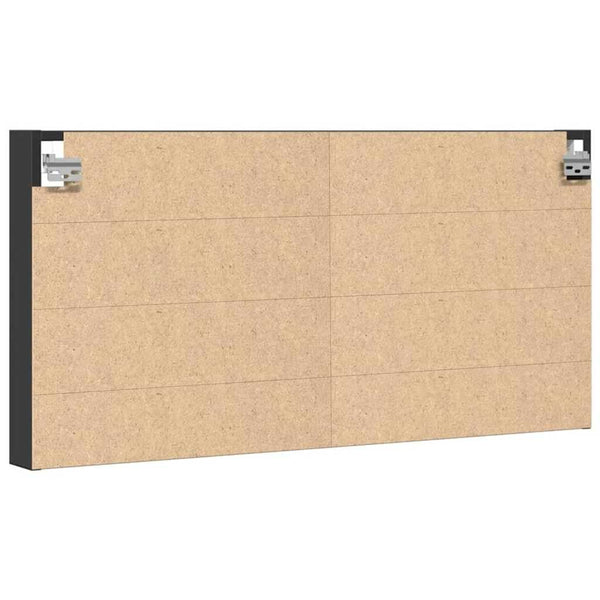 Schwarzer Vitrinenschrank 100x8,5x50 cm