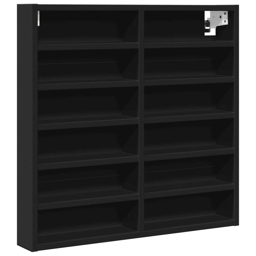 Schwarzer Vitrinenschrank 60cm