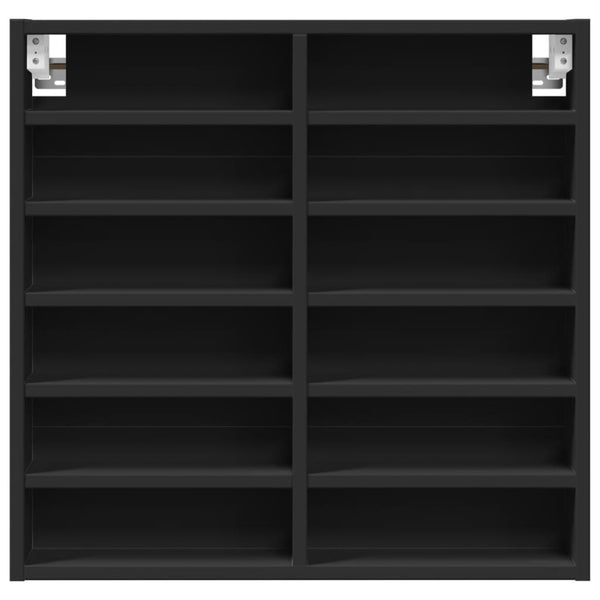 Schwarzer Vitrinenschrank 60cm