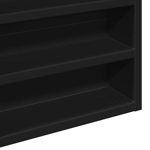 Schwarzer Vitrinenschrank 60cm