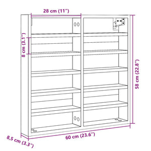 Schwarzer Vitrinenschrank 60cm