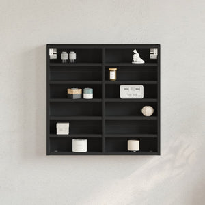 Schwarzer Vitrinenschrank 60cm