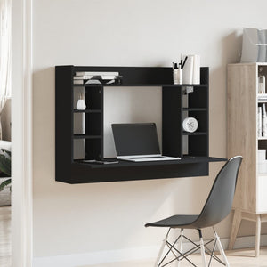 Wand-Schreibtisch Schwarz 105 cm