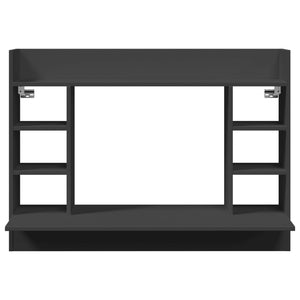 Wand-Schreibtisch Schwarz 105 cm