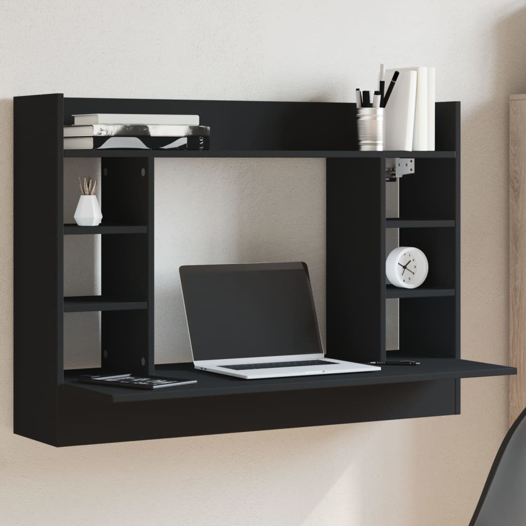 Wand-Schreibtisch Schwarz 105 cm