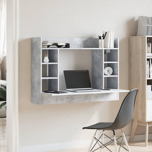 Wand-Schreibtisch Betongrau 105 cm