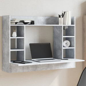 Wand-Schreibtisch Betongrau 105 cm