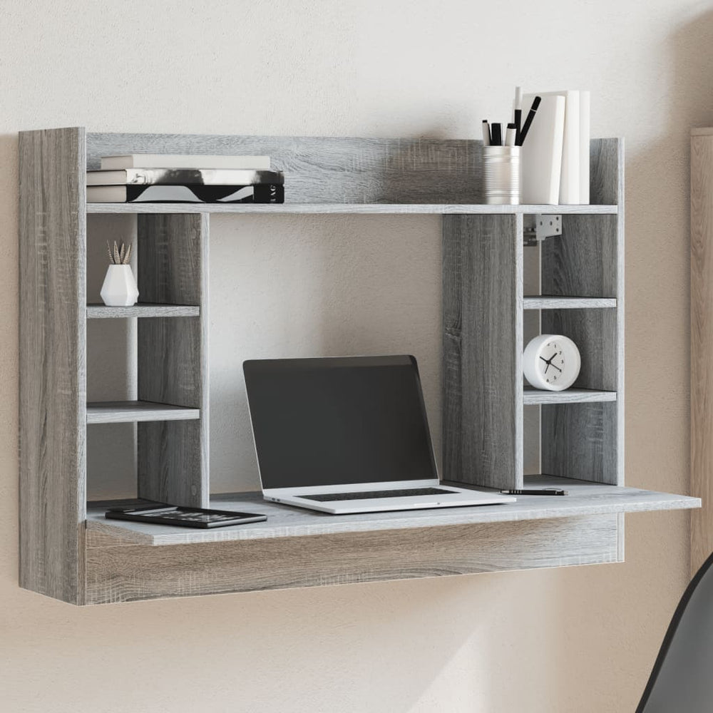 Wand-Schreibtisch Grau Sonoma 105 cm