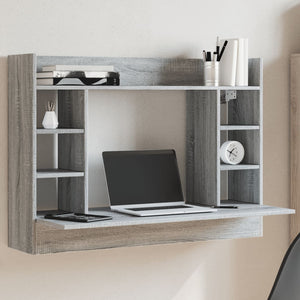 Wand-Schreibtisch Grau Sonoma 105 cm