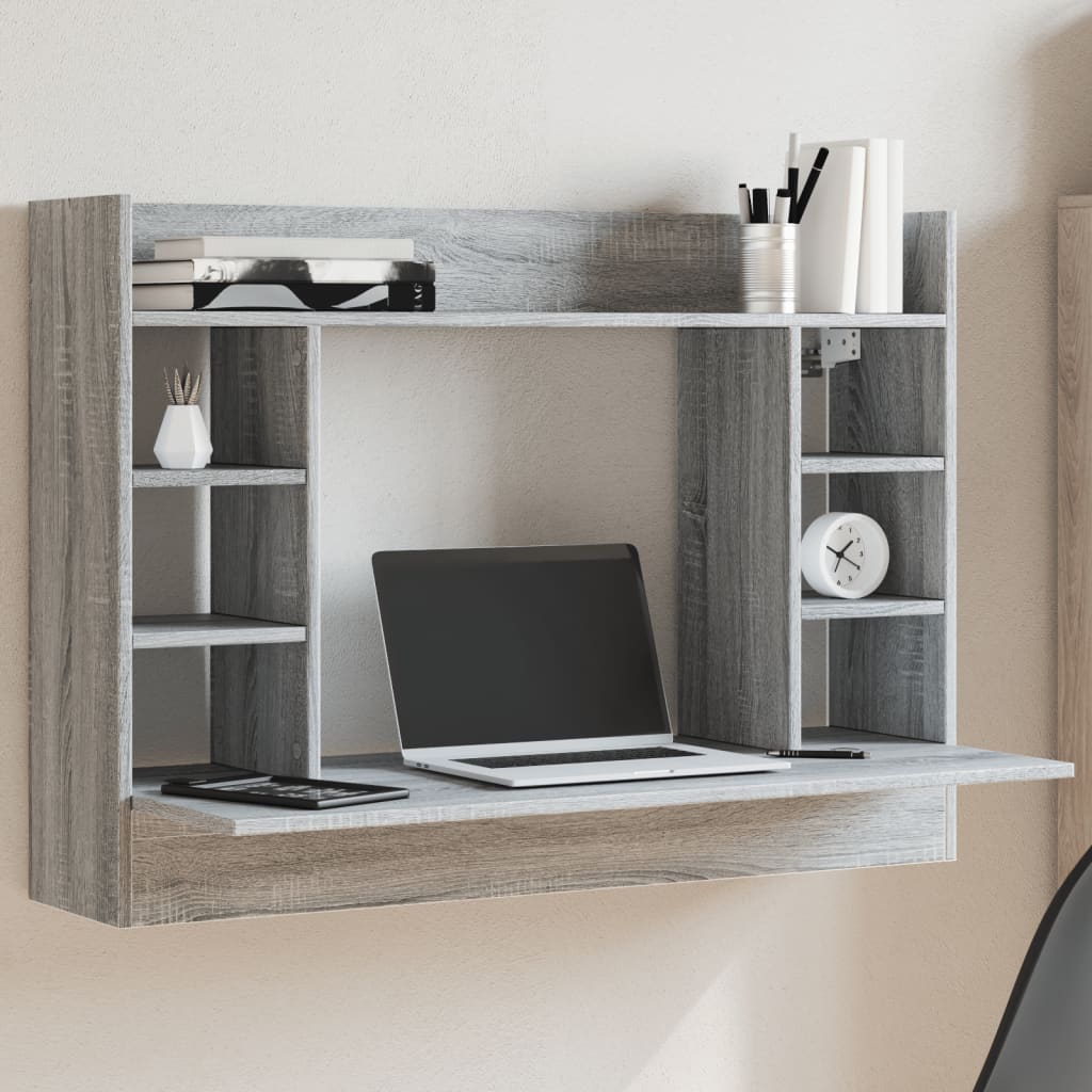 Wand-Schreibtisch Grau Sonoma 105 cm