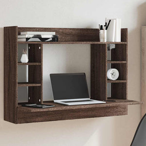 Wand-Schreibtisch Braun Eichen-Optik