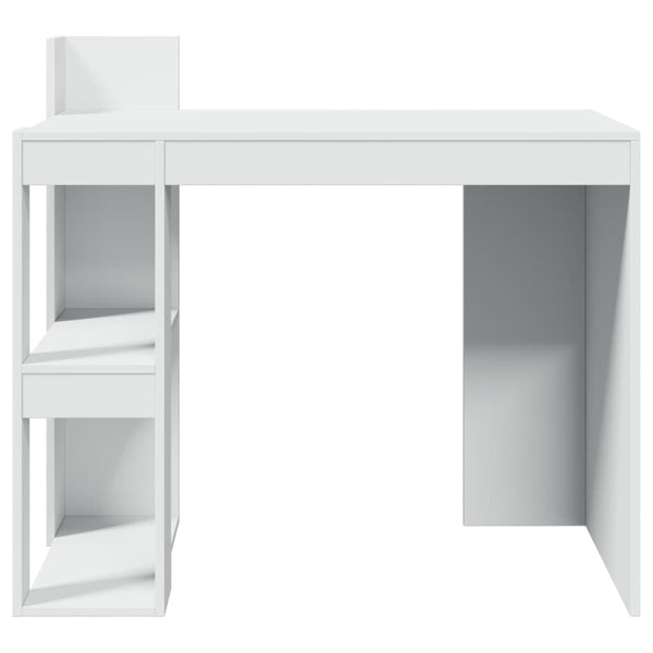 Weißer Schreibtisch aus Holzwerkstoff