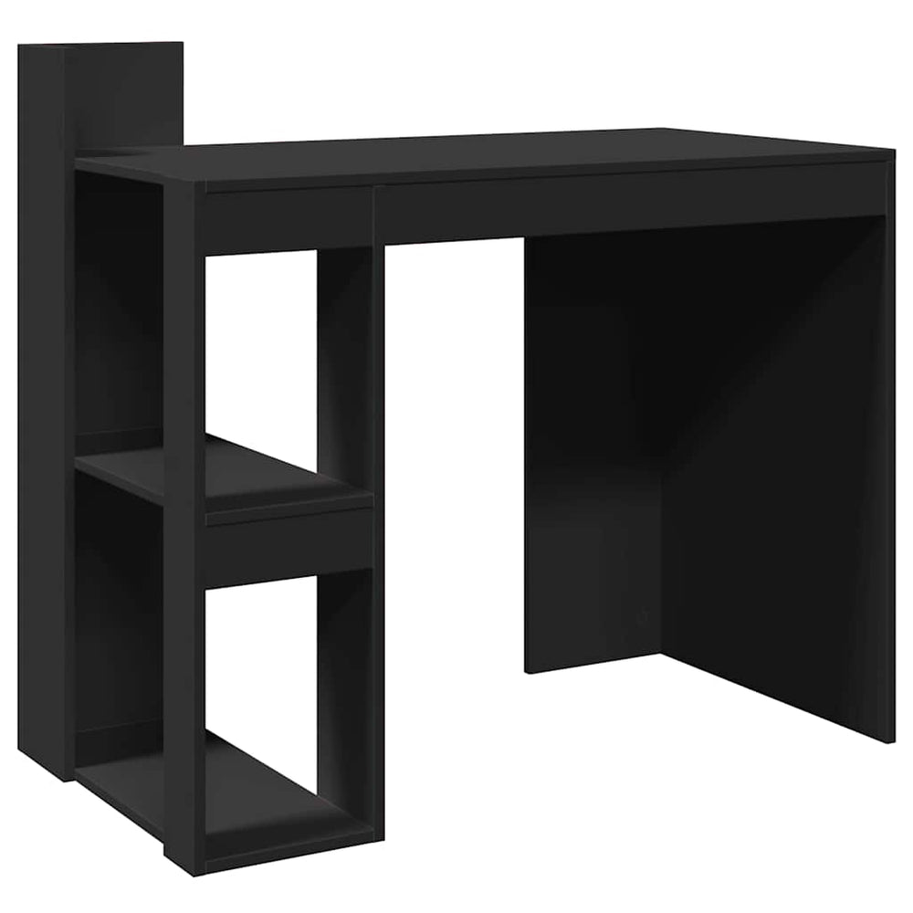Schwarzer Schreibtisch, Holzwerkstoff, 103,5cm