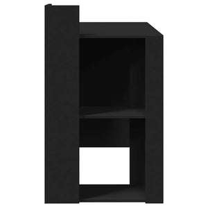 Schwarzer Schreibtisch, Holzwerkstoff, 103,5cm