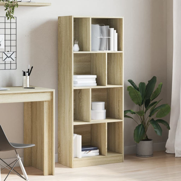 Sonoma Eiche Bücherregal, 141 cm hoch