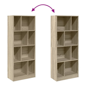 Sonoma Eiche Bücherregal, 141 cm hoch