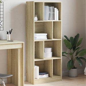 Sonoma Eiche Bücherregal, 141 cm hoch