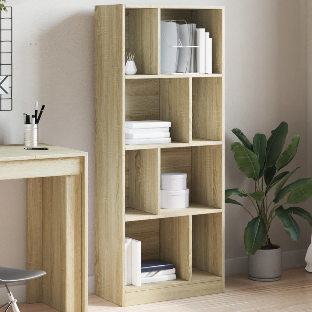 Sonoma Eiche Bücherregal, 141 cm hoch