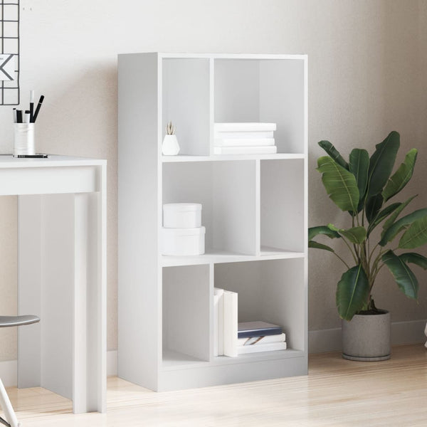 Weißes Bücherregal, 57x28,5x107,5 cm