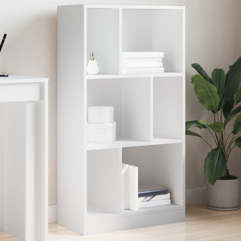 Weißes Bücherregal, 57x28,5x107,5 cm