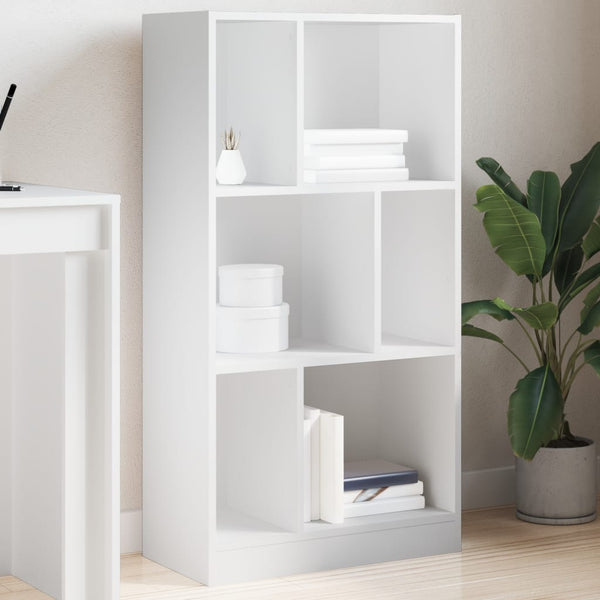 Weißes Bücherregal, 57x28,5x107,5 cm