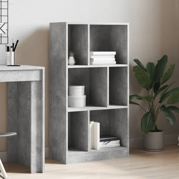 vidaXL Bibliothèque gris béton 57x28,5x107,5 cm bois d'ingénierie
