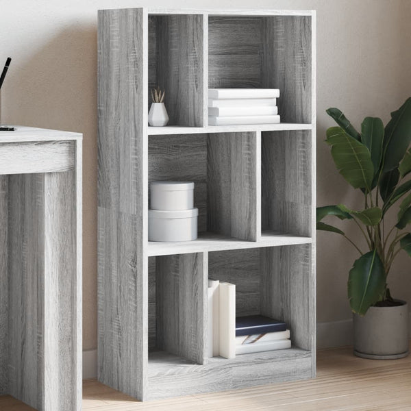 Bücherregal Grau Sonoma 57x28,5x107,5cm
