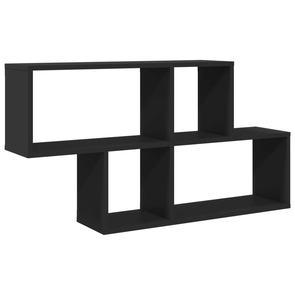 Schwarzes Wandregal 100 cm