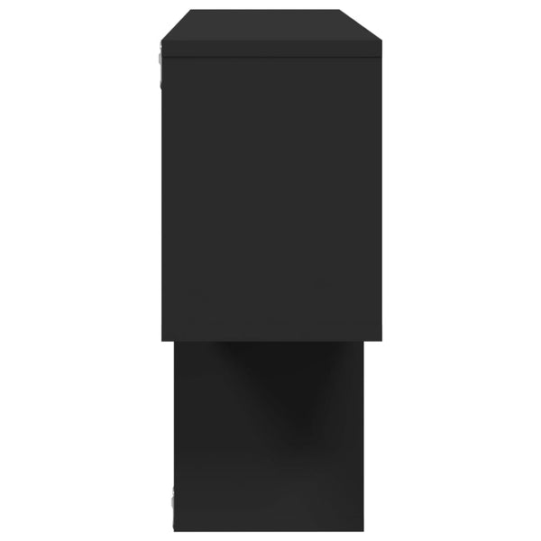 Schwarzes Wandregal 100 cm