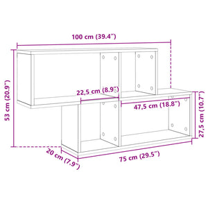 Wandregal Sonoma Eiche 100 cm