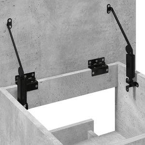 Rednerpult Betongrau mit Rollen und Schublade
