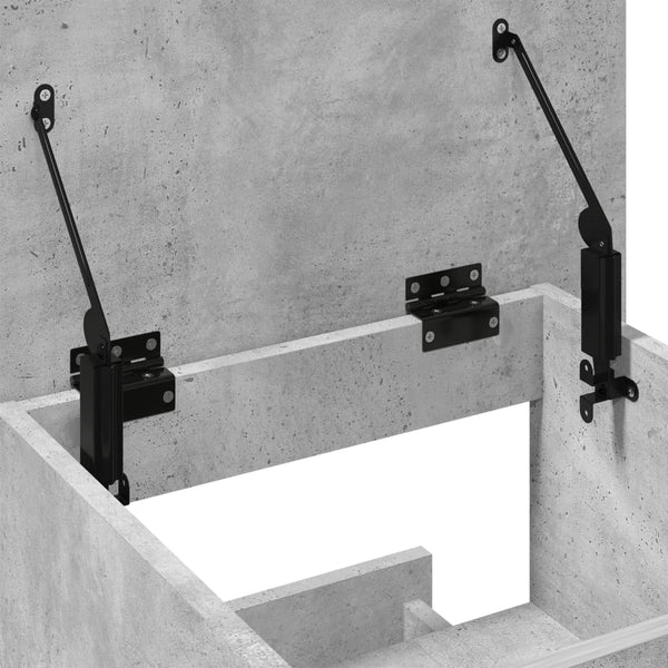 Rednerpult Betongrau mit Rollen und Schublade