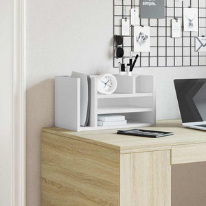 Schreibtisch Organizer Weiß Holz
