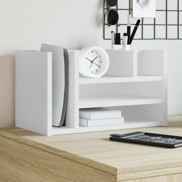 Schreibtisch Organizer Weiß Holz