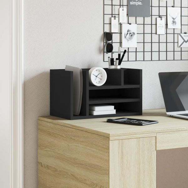 Schreibtisch Organizer Schwarz Holz