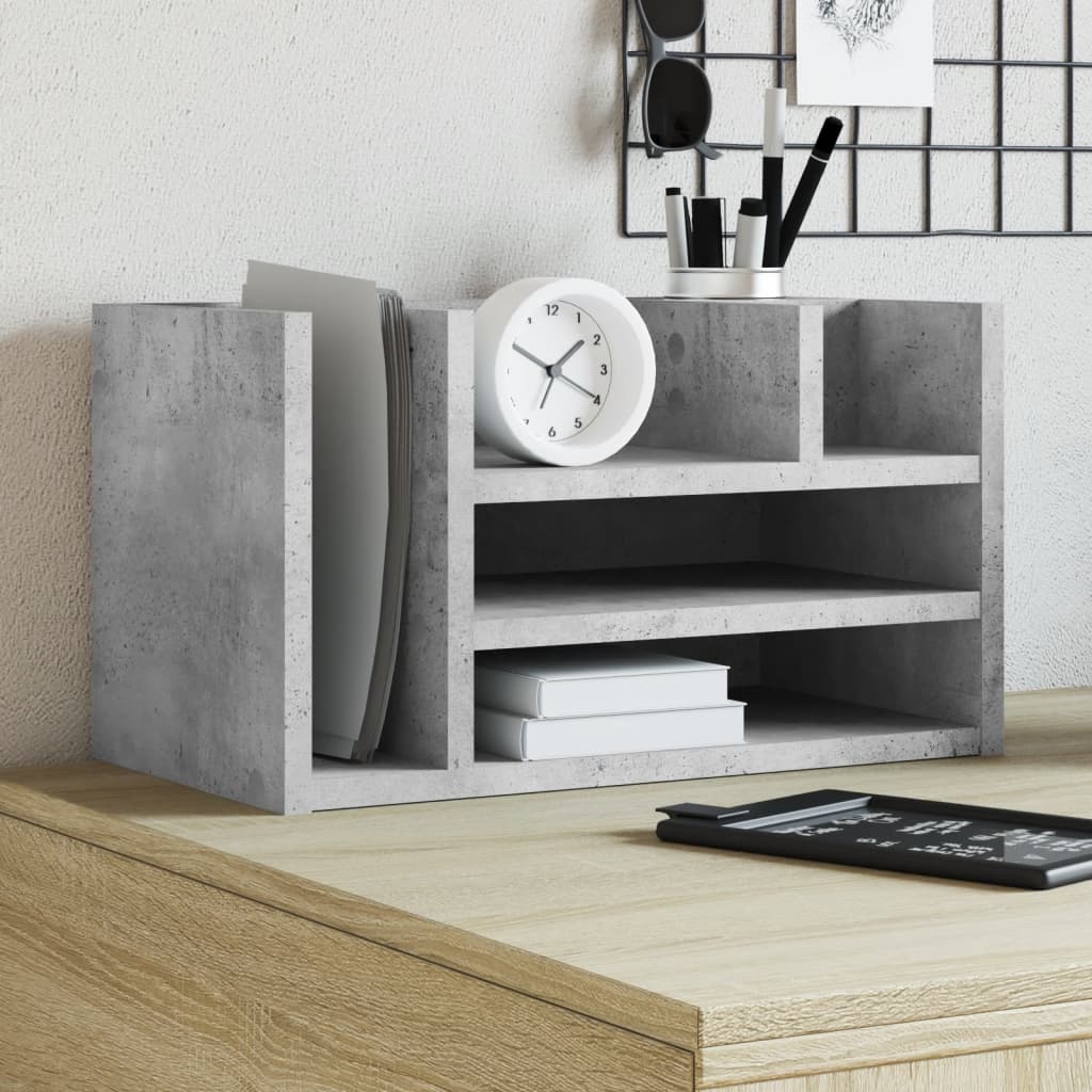 Schreibtisch-Organizer Betongrau