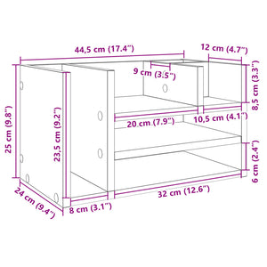 Schreibtisch Organizer Räuchereiche Holz