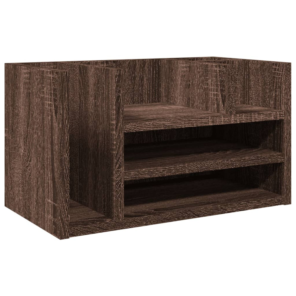 Schreibtisch-Organizer Braun Eiche