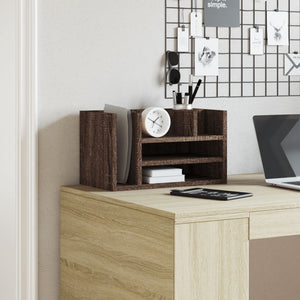 Schreibtisch-Organizer Braun Eiche